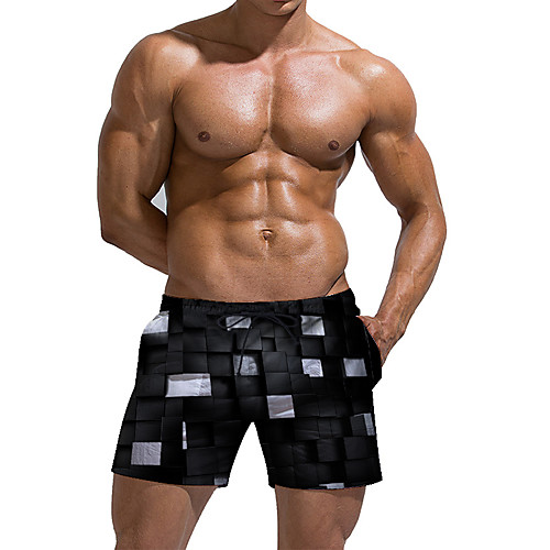 

Men's Sporty / Exaggerated Sweatpants / Shorts Pants - Plaid / Checkered / 3D Print Sporty / Print Black US32 / UK32 / EU40 US34 / UK34 / EU42 US36 / UK36 / EU44