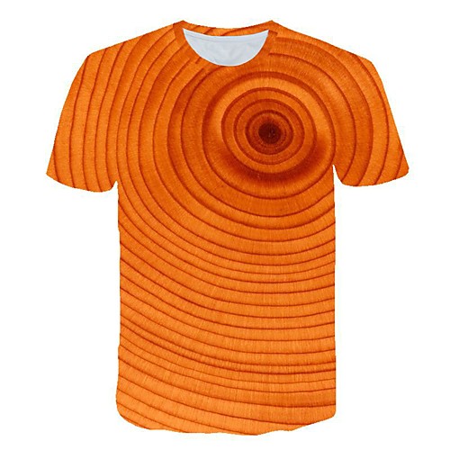

Women's Daily Sports Basic / Street chic T-shirt - 3D / Visual Deception Print Orange