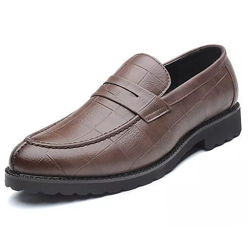 

Men's PU Spring & Summer Casual Loafers & Slip-Ons Non-slipping Brown / Black