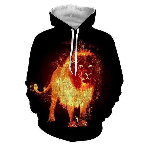 

Men's 3D Print / Casual Hoodie - 3D / Cartoon / Character Black US32 / UK32 / EU40