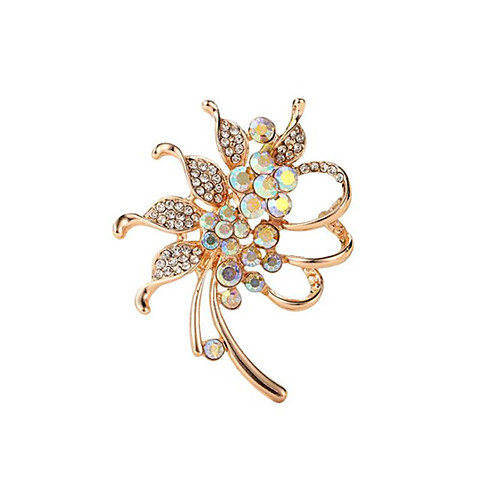 

Women's Brooches Hollow Out Flower Fashion Brooch Jewelry Gold Silver For Gift Festival