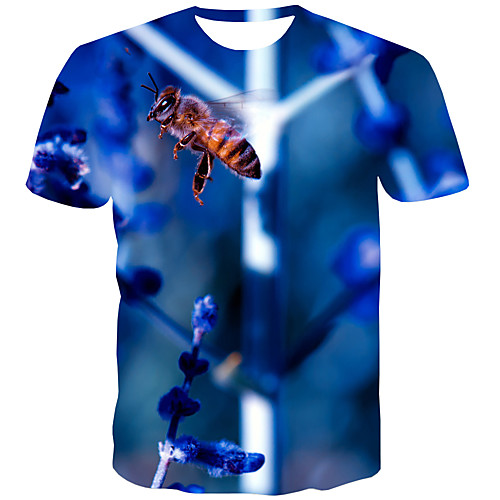

Men's Daily Street chic T-shirt - 3D / Animal Print Rainbow