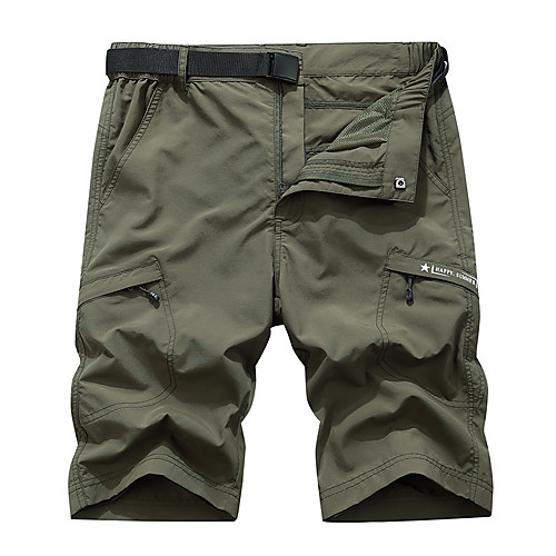 

Men's Hiking Shorts Hiking Cargo Shorts Summer Outdoor Breathable Quick Dry Ventilation Ultra Light (UL) Shorts Bottoms Camping / Hiking Hunting Fishing Dark Grey Army Green Khaki M L XL XXL XXXL