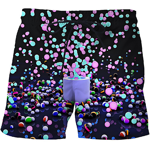 

Men's Sporty / Exaggerated Sweatpants / Shorts Pants - 3D / Geometric Pattern / 3D Print Print Rainbow US32 / UK32 / EU40 US34 / UK34 / EU42 US36 / UK36 / EU44