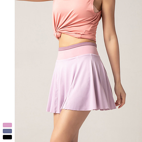 

Women's Athletic Skort Running Skirt 2 in 1 Sports Bottoms Running Jogging Training Lightweight Breathable Quick Dry Solid Colored Purple Blue Black / Micro-elastic