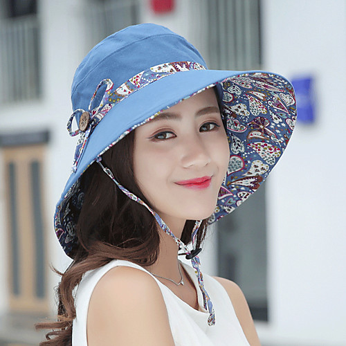 

Fishing Hat Fisherman Hat Hiking Hat Hat 1 PCS Portable Sunscreen UV Resistant Breathable Printing Cotton Autumn / Fall Spring Summer for Women's Camping / Hiking Hunting Fishing Burgundy Pink Grey
