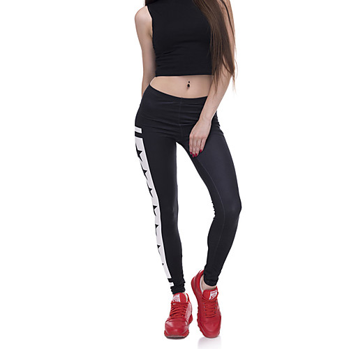 

Women's Sports / Yoga Sporty / Basic Legging - Print, Print Mid Waist Black One-Size