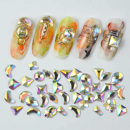 

1100 pcs Crystal / Multi-Design Gemstone & Crystal Nail Jewelry Rhinestones For Finger Nail Jewelry Series 3D nail art Manicure Pedicure Daily Geometric / Fashion
