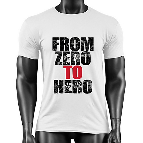 

Men's Daily T-shirt - Letter Wine
