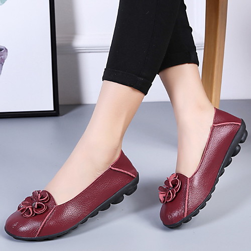 

Women's Loafers & Slip-Ons Flat Heel Round Toe PU Summer Wine / Yellow / Blue