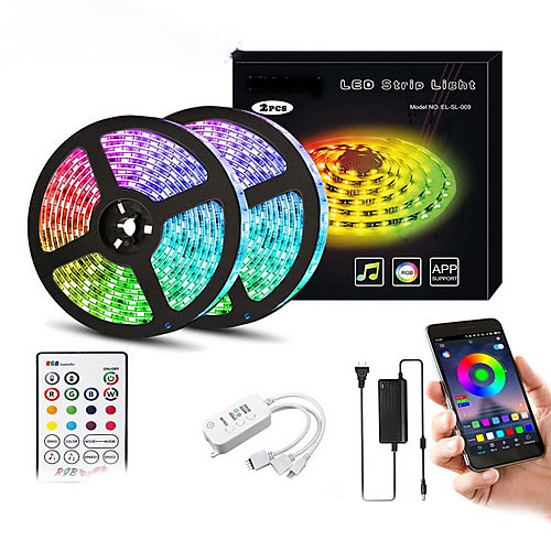 

10m Flexible LED Light Strips 300 LEDs SMD5050 Multi Color Decorative / TV Background 12 V