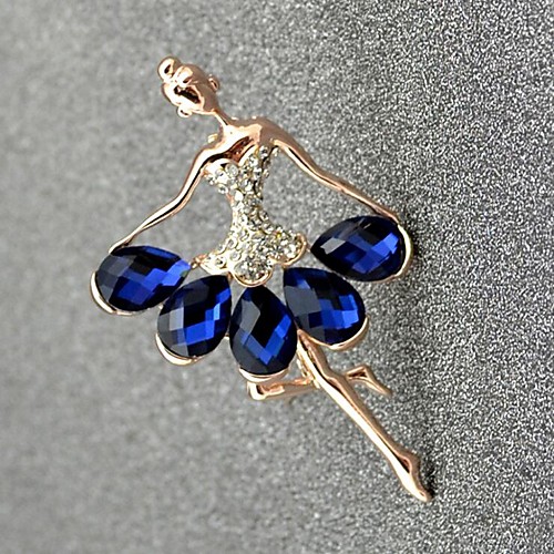 

Women's Cubic Zirconia Brooches Classic Paper Clip Stylish Simple Classic Brooch Jewelry Purple Burgundy Dark Blue For Party Gift Daily Work Festival