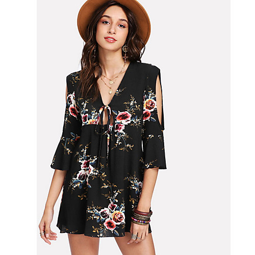 

Women's Daily Shirt - Geometric Black
