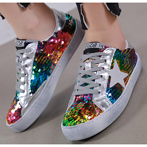 

Women's Sneakers Flat Heel Round Toe Microfiber / Synthetics Spring & Summer Black