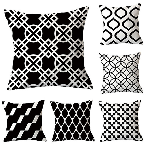 

6 pcs Throw Pillow Simple Classic 4545 cm Cushion Vintage Circle Cover Sofa Home Decor Throw Pillow Case