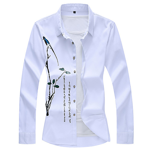 

Men's Work Chinoiserie Shirt - Floral Print White