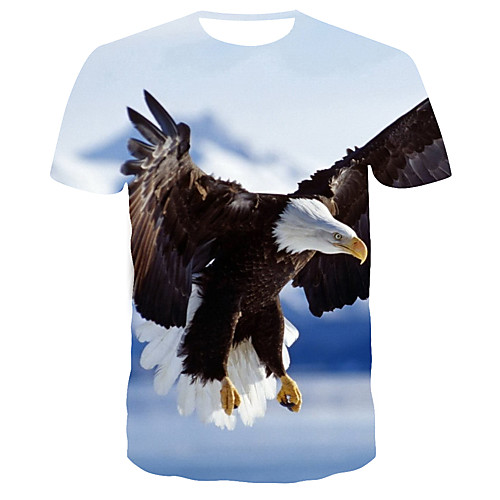 

Men's Daily T-shirt - 3D Print Light Blue