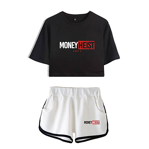 

Inspired by la casa de papel Dali Pants Cosplay Costume Pure Cotton Print Printing Shorts For Women's / T-shirt