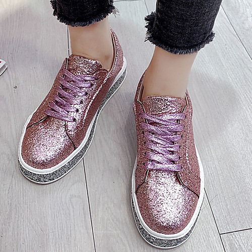 

Women's Flats Flat Heel Pointed Toe PU Spring & Summer Pink / Black / Silver