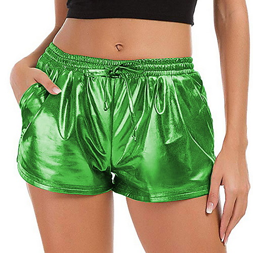 

Women's Basic Shorts Pants - Solid Colored Purple Fuchsia Red S M L