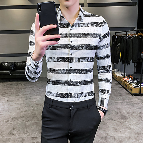 

Men's Daily Basic Shirt - Geometric White