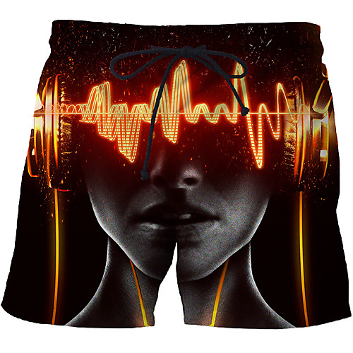 

Men's Sporty / Exaggerated Sweatpants / Shorts Pants - 3D / Geometric Pattern / 3D Print Print Rainbow US32 / UK32 / EU40 US34 / UK34 / EU42 US36 / UK36 / EU44