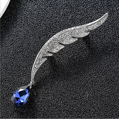 

Women's Cubic Zirconia Brooches Classic Paper Clip Stylish Simple Classic Brooch Jewelry Gold Silver For Party Gift Daily Work Festival