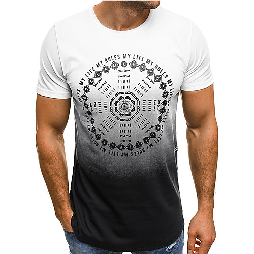 

Men's Daily Basic T-shirt - Color Block White