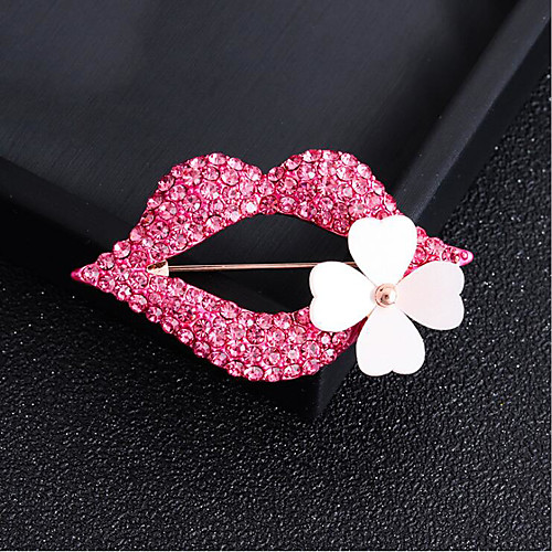 

Women's Cubic Zirconia Brooches Classic Heart Clover Stylish Simple Classic Brooch Jewelry Gold Silver For Party Gift Daily Work Festival