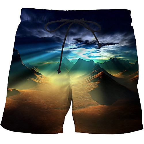 

Men's Sporty / Exaggerated Sweatpants / Shorts Pants - 3D / Geometric Pattern / 3D Print Print Rainbow US32 / UK32 / EU40 US34 / UK34 / EU42 US36 / UK36 / EU44