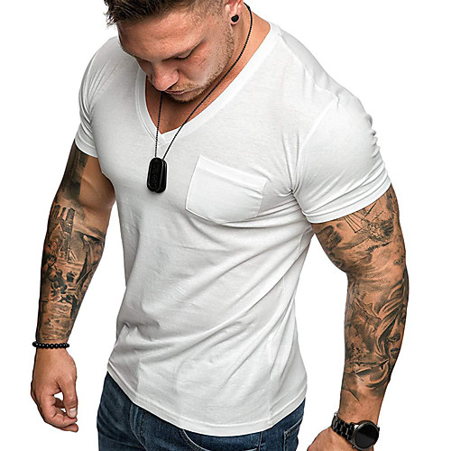 

Men's Sports Basic T-shirt - Solid Colored White