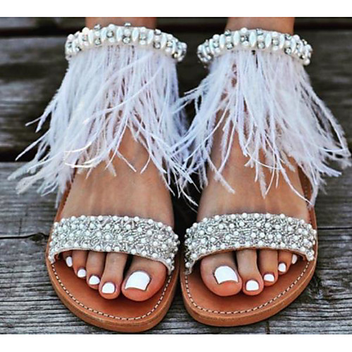 

Women's Sandals Flat Heel Open Toe PU Spring / Summer Brown