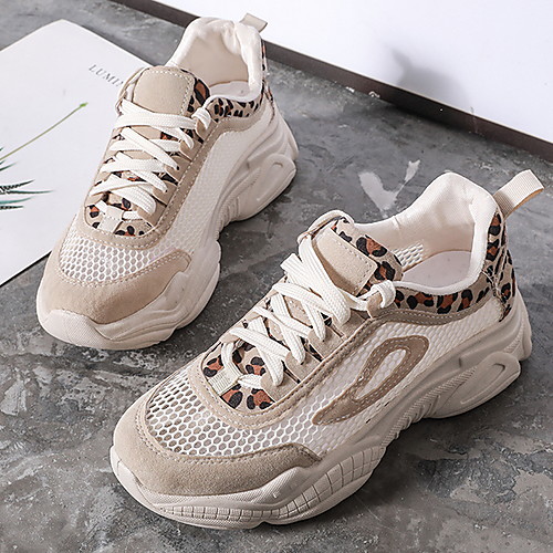 

Women's Trainers / Athletic Shoes Flat Heel Round Toe PU Running Shoes Spring & Summer Beige