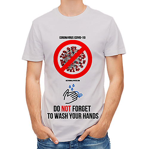 

Men's Daily Club Rock / Street chic T-shirt - 3D / Abstract / Letter Cat / Fantastic Beasts, Print White