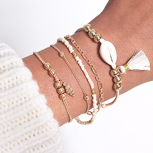 

Women's Bracelet Classic Wedding Birthday Vintage Theme European Trendy Casual / Sporty Ethnic French Alloy Bracelet Jewelry Gold For Date Festival
