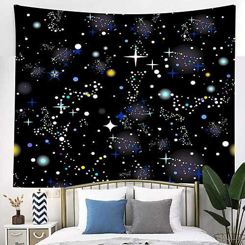 

Outer Space Planet Moon Earth Stars Wall Hanging Wall Tapestry Home Art Decor Wall Decor for Kids Babys Children Bedroom Rooms Ceiling Living Room. Nursery School.