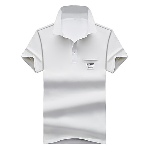 

Men's Solid Colored Polo Basic Daily White / Black / Blue / Gray / Short Sleeve