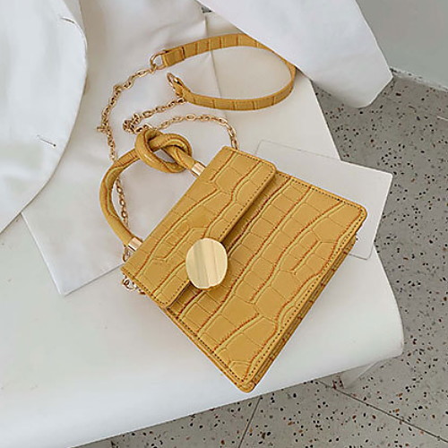 

Women's Zipper PU Crossbody Bag Solid Color Yellow / Red / Green