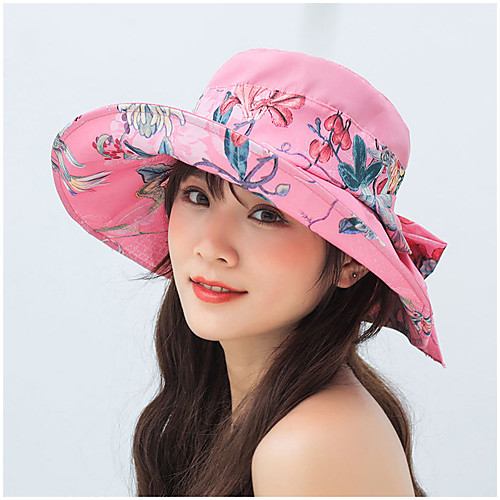 

Hiking Hat Fishing Hat Fisherman Hat Hat 1 PCS Portable Sunscreen UV Resistant Breathable Floral / Botanical Polyester Autumn / Fall Spring Summer for Women's Camping / Hiking Hunting Fishing Fuchsia
