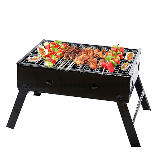 

Thickened Folding Household BBQ Grill Outdoor Portable Barbecue Stove Cen Chi Black Steel Stove