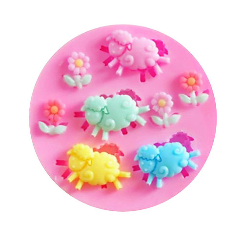 

3D Silicone Cake Cartoon Sheep Mold Baking Tools 1pc little sheep