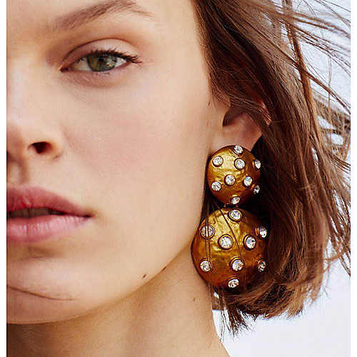 

Women's Earrings Geometrical Precious Earrings Jewelry Yellow / Light Red / Gold For Daily