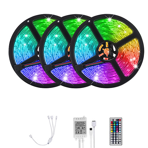 

LOENDE 3x5M Flexible LED Light Strips / Light Sets / RGB Strip Lights 900 LEDs SMD5050 10mm 1 set RGB Christmas / New Year's Cuttable / Party / Decorative 12 V