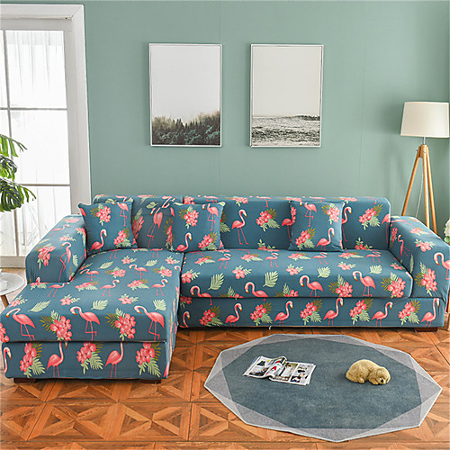 

Sofa Cover Romantic Yarn Dyed Polyester / Cotton Blend Slipcovers