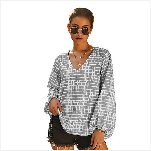 

Women's Going out Weekend Basic Blouse - Graphic Print Fuchsia