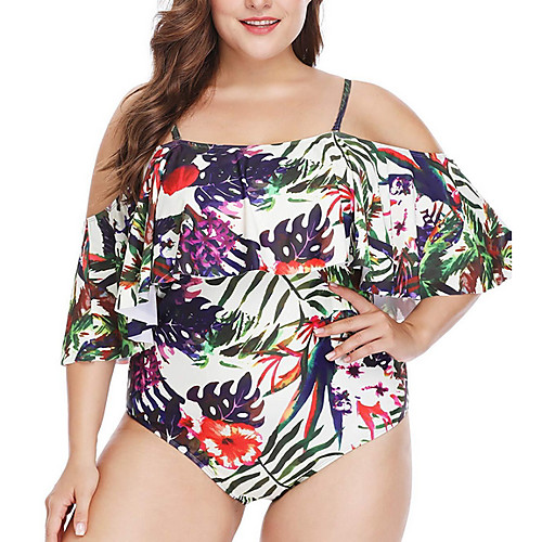 

Women's Purple Black Bikini Swimwear Swimsuit - Floral S M L Purple