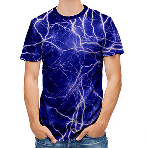 

Men's Daily Basic T-shirt - 3D Print Blue