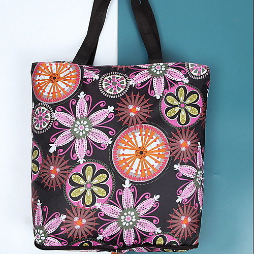 

Women's Canvas Top Handle Bag Solid Color Rainbow