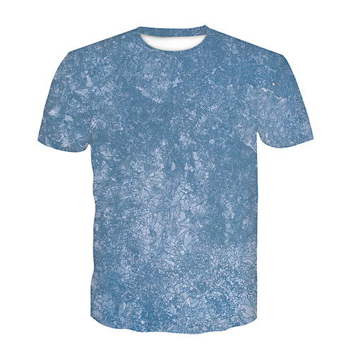 

Men's Daily Sports Basic T-shirt - 3D / Solid Colored Print Blue