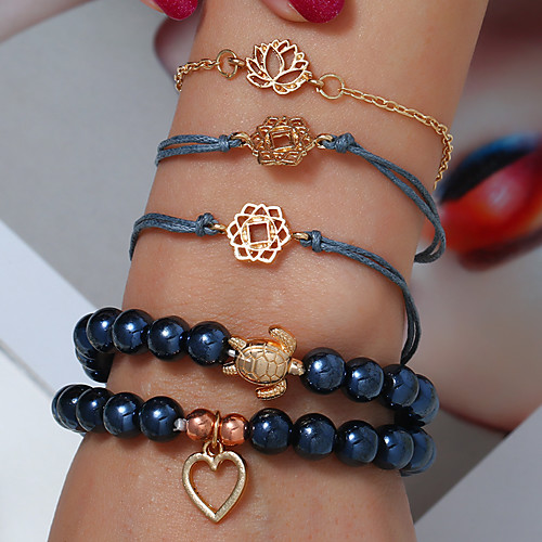 

Women's Bracelet Classic Wedding Birthday Vintage Theme European Trendy Casual / Sporty Ethnic French Alloy Bracelet Jewelry Blue For Date Festival